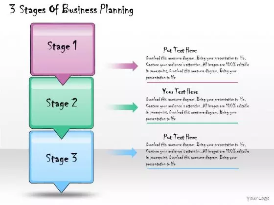 Ppt Slide 3 Stages Of Business Planning Consulting Firms