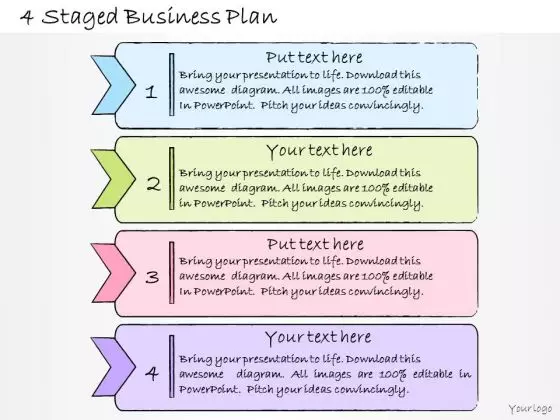 Ppt Slide 4 Staged Business Plan