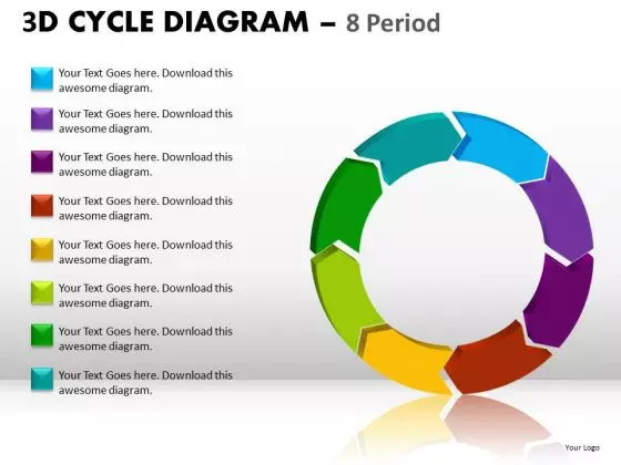 Ppt Slides 8 Circular Stages Cycle Diagram PowerPoint Templates