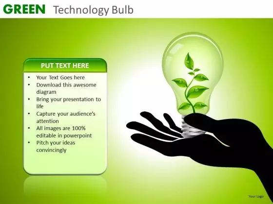 Ppt Slides Green Environmentally Friendly Initiatives PowerPoint Templates