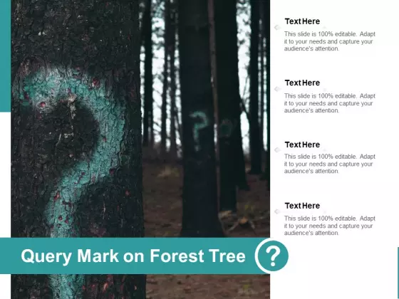 Query Mark On Forest Tree Ppt PowerPoint Presentation Professional Brochure