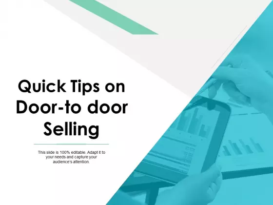 Quick Tips On Door To Door Selling Ppt PowerPoint Presentation Slides Background Image