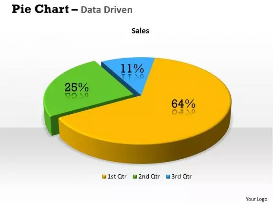 Quantitative Data Analysis 3d Percentage Ratio Pie Chart PowerPoint Templates