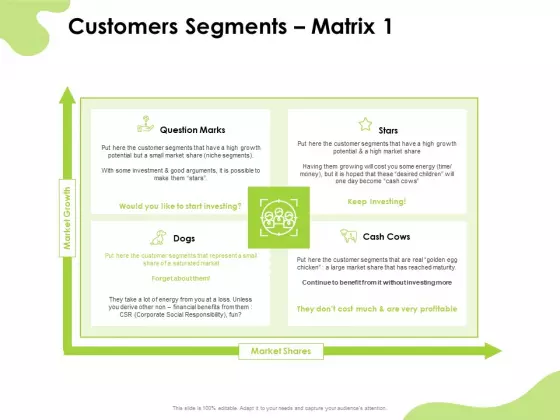 Reach Your Target Audience Customers Segments Matrix Marks Guidelines PDF