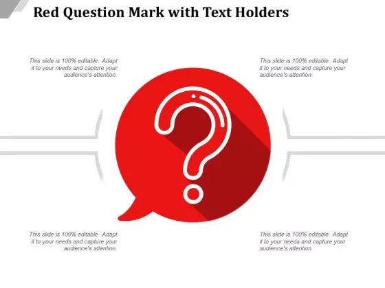 Red Question Mark With Text Holders Ppt PowerPoint Presentation Professional Microsoft