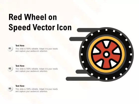 Red Wheel On Speed Vector Icon Ppt PowerPoint Presentation Icon Background Images