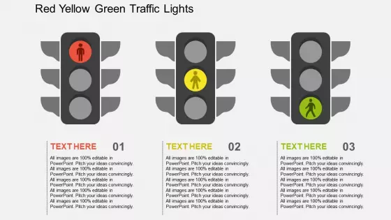 Red Yellow Green Traffic Lights Powerpoint Templates