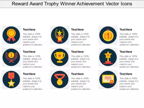 Reward Award Trophy Winner Achievement Vector Icons Ppt PowerPoint Presentation Gallery Smartart