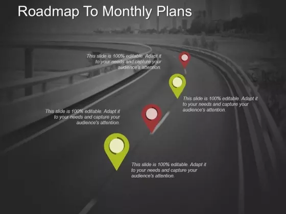 Roadmap To Monthly Plans Ppt PowerPoint Presentation Summary Icon
