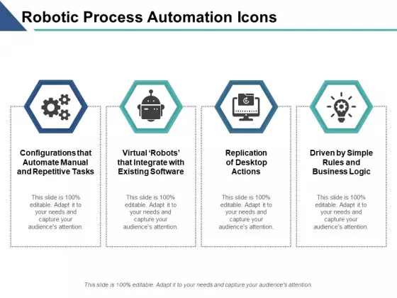Robotic Process Automation Icons Ppt PowerPoint Presentation Outline Model