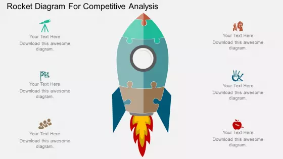 Rocket Diagram For Competitive Analysis Powerpoint Template