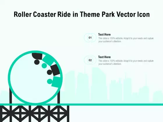 Roller Coaster Ride In Theme Park Vector Icon Ppt PowerPoint Presentation File Shapes PDF