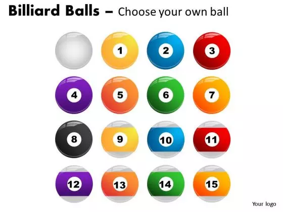 Rendering Billiard Balls With Cue PowerPoint Slides And Ppt Diagram Templates