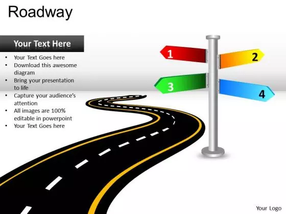 Road Directions PowerPoint Slides And Ppt Diagram Templates