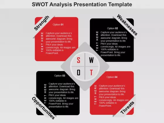 SWOT Analysis Free PowerPoint Diagram
