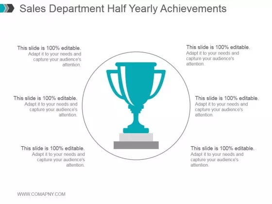 Sales Department Half Yearly Achievements Ppt PowerPoint Presentation Guidelines