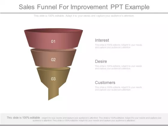 Sales Funnel For Improvement Ppt Example