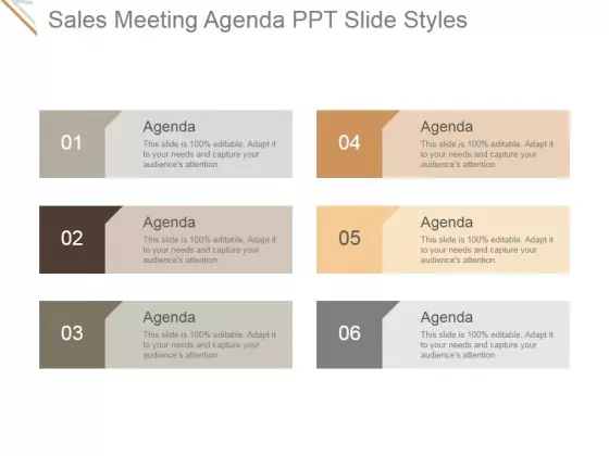 Sales Meeting Agenda Ppt PowerPoint Presentation Summary
