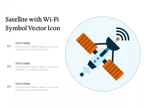 Satellite With Wi Fi Symbol Vector Icon Ppt PowerPoint Presentation Layouts Structure PDF