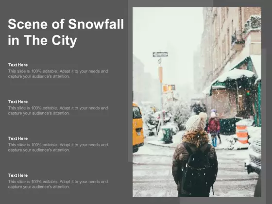 Scene Of Snowfall In The City Ppt PowerPoint Presentation Styles Mockup