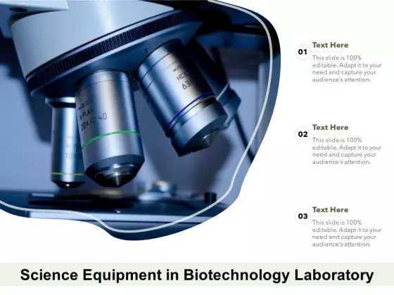 Science Equipment In Biotechnology Laboratory Ppt PowerPoint Presentation Pictures Examples PDF