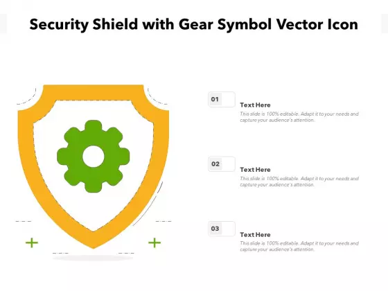 Security Shield With Gear Symbol Vector Icon Ppt PowerPoint Presentation Slides Layout PDF
