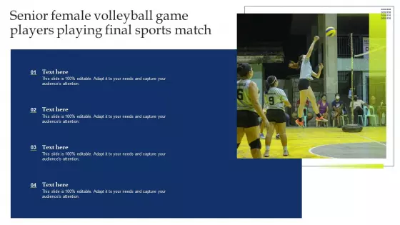 Senior Female Volleyball Game Players Playing Final Sports Match Elements PDF