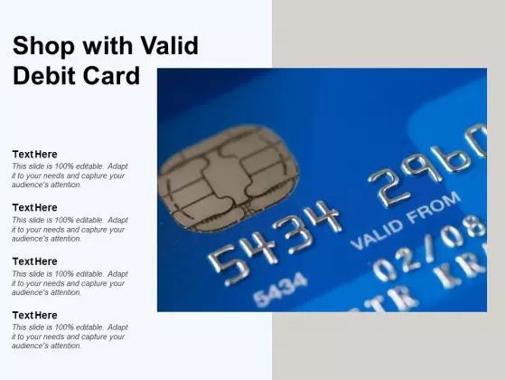 Shop With Valid Debit Card Ppt PowerPoint Presentation Ideas Icon