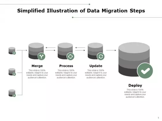 Simplified Illustration Of Data Migration Steps Ppt PowerPoint Presentation Show Smartart