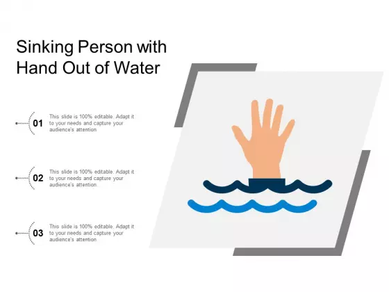Sinking Person With Hand Out Of Water Ppt PowerPoint Presentation Icon Show