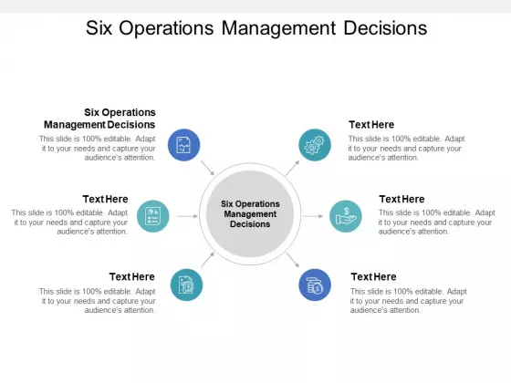 Six Operations Management Decisions Ppt PowerPoint Presentation Pictures Designs Download