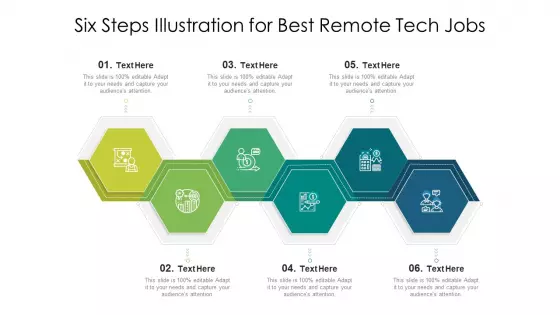 Six Steps Illustration For Best Remote Tech Jobs Ppt Infographic Template Shapes PDF