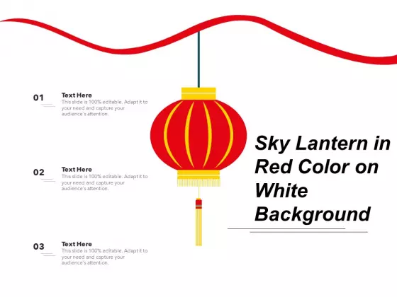 Sky Lantern In Red Color On White Background Ppt PowerPoint Presentation File Graphics Template PDF