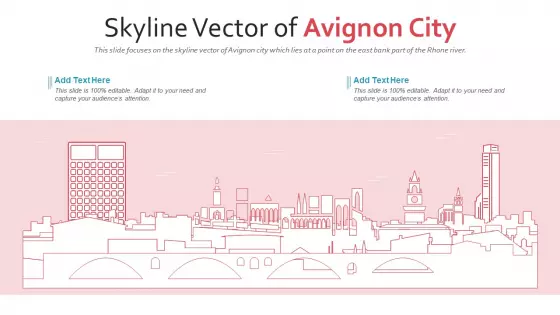 Skyline Vector Of Avignon City PowerPoint Presentation Ppt Template PDF