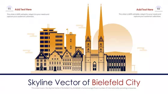Skyline Vector Of Bielefeld City PowerPoint Presentation PPT Template PDF