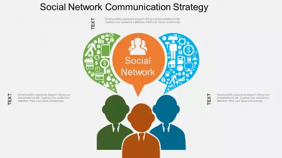 Social Network Communication Strategy Powerpoint Template