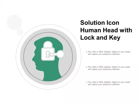 Solution Icon Human Head With Lock And Key Ppt PowerPoint Presentation Portfolio Vector