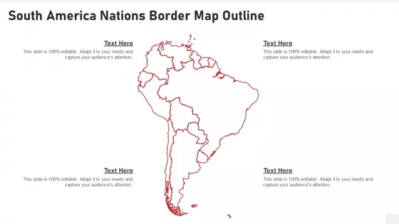 South America Nations Border Map Outline Microsoft PDF