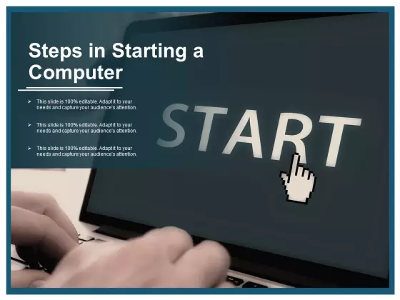 Steps In Starting A Computer Ppt PowerPoint Presentation Professional Design Inspiration