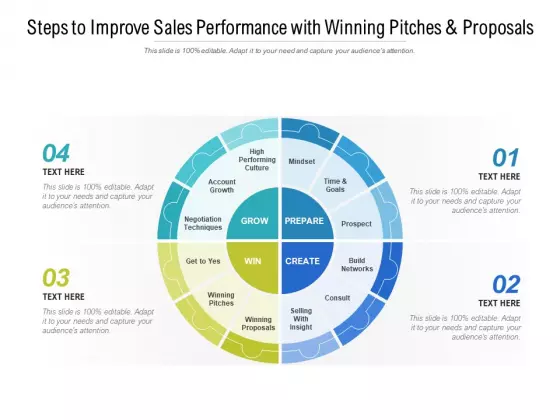 Steps To Improve Sales Performance With Winning Pitches And Proposals Ppt PowerPoint Presentation Outline Example File