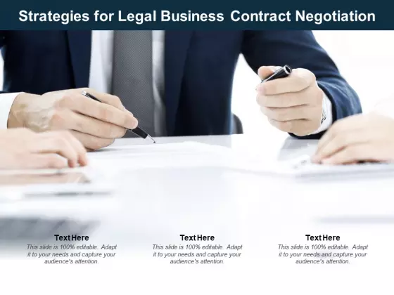 Strategies For Legal Business Contract Negotiation Ppt PowerPoint Presentation Pictures Example File