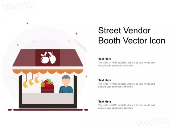 Street Vendor Booth Vector Icon Ppt PowerPoint Presentation Infographic Template Model PDF