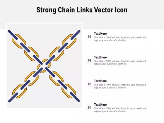 Strong Chain Links Vector Icon Ppt PowerPoint Presentation File Rules PDF