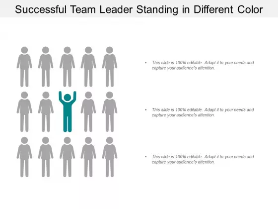 Successful Team Leader Standing In Different Colour Ppt Powerpoint Presentation Model Example