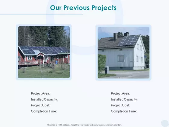 Sun Energy Dealing Our Previous Projects Ppt Slides Vector PDF