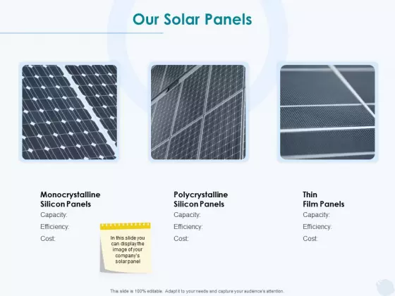 Sun Energy Dealing Our Solar Panels Ppt Inspiration Graphics Download PDF