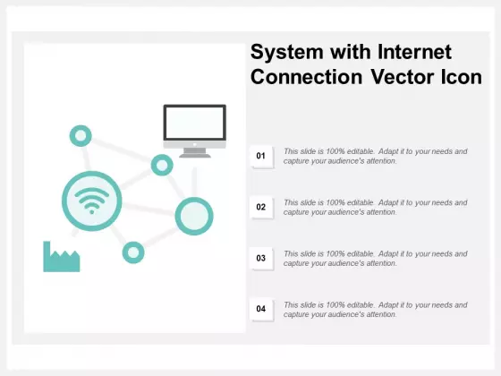 System With Internet Connection Vector Icon Ppt PowerPoint Presentation Gallery Rules