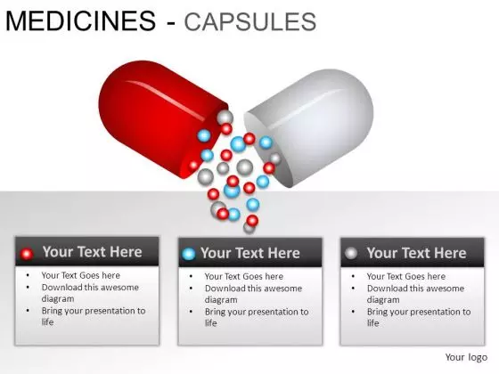 Services Medical Capsules PowerPoint Slides And Ppt Diagram Templates