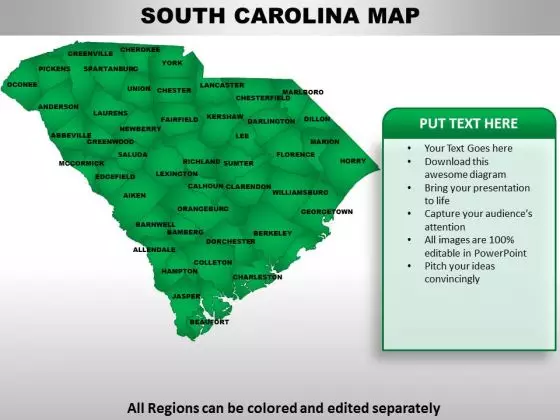 South Carolina PowerPoint Maps