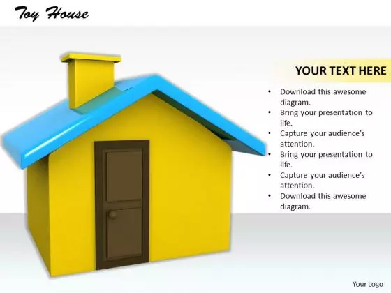 Stock Photo 3d House Model On White Background PowerPoint Slide